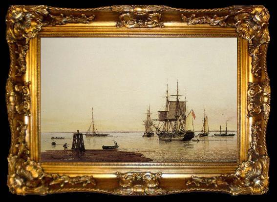 framed  Henry Redmore Merchantmen and other Vessels off the Spurn Light Vessel, ta009-2